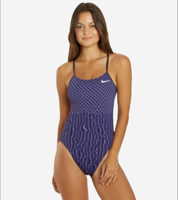 NikeHydraStrongDrippyCheckOnePieceSwimsuit-CourtPurple