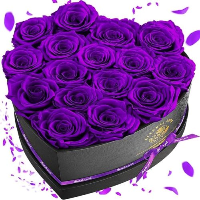 16 Preserved Flower, Fresh Forever Roses in a Box, Birthday Gifts for Women