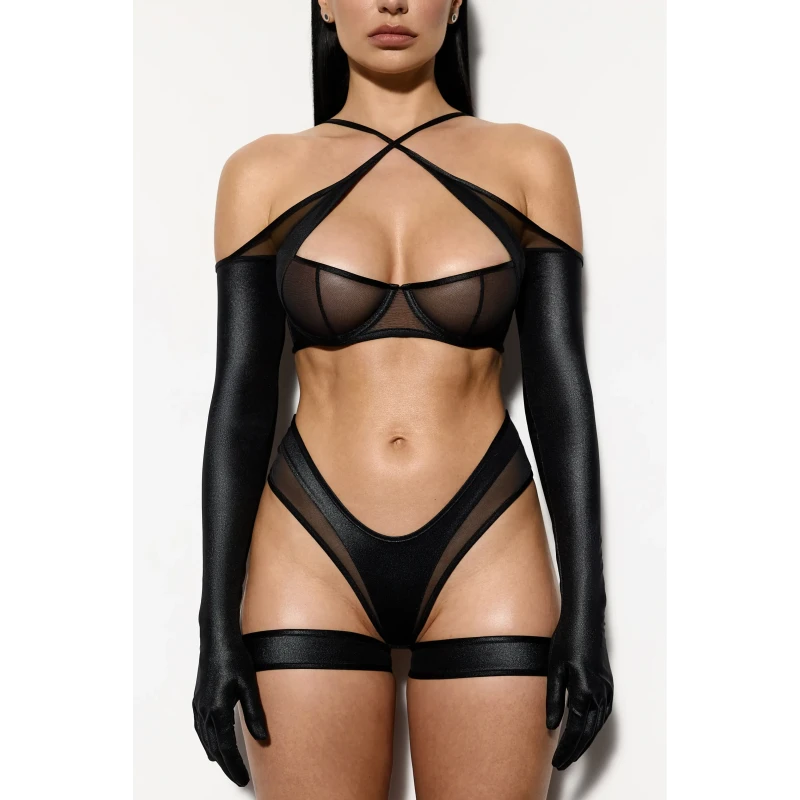 Sexy underwear female sense one-piece perspective