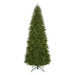 10 ft. Pre-Lit Natural Fraser Slim Fir Tree with Clear Lights, Plug-In