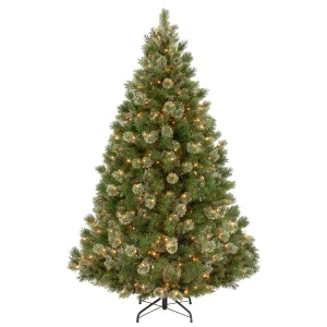 7.5 ft. Pre-Lit Wispy Willow Grande Medium Tree with Clear Lights, Plug-In