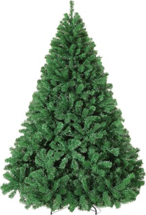 7.5ft Premium Artificial Christmas Tree, Realistic Spruce Design with Metal Hinge Construction, Easy Setup Foldable Stand, Perfect for Family Celebrations and Festive Decor