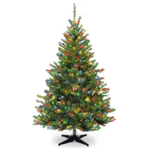 6 ft. Pre-Lit Kincaid Spruce Tree with Multicolor Lights, Plug-In
