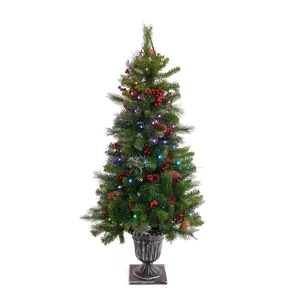 4 ft. Pre-Lit Crestwood Spruce Tree with Twinkly LED Lights, Plug-In