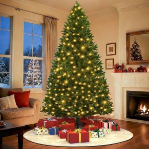LEVELEVE Premium Pre-Lit 6FT Classic Artificial Holiday Christmas Tree w/1,000 Branch Tips,250 LED Lights for Home,Office,Party Decoration