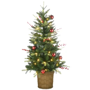 4 ft. Pre-Lit Scotch Creek Fir Tree with LED Lights, Plug-In