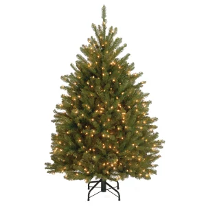 4.5 ft. Pre-Lit Dunhill Fir Tree with Clear Lights, Plug-In