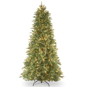 7.5 ft. Pre-Lit Tiffany Fir Slim Tree with Clear Lights, Plug-In
