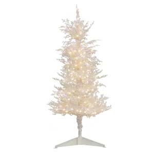 4 ft.Pre-Lit Tree with Warm White LED Lights, Plug-In