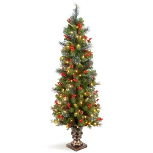 5 ft. Pre-Lit Crestwood Spruce Tree with Clear Lights