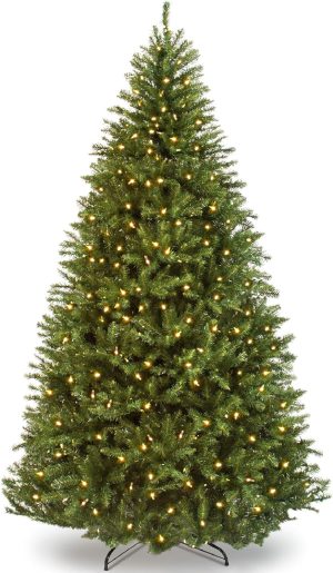 Best Choice Products Douglas Fir Christmas Tree, 7.5ft Pre-lit Artificial Full Fir Lighted Holiday Decoration w/Warm White Lights, Metal Stand