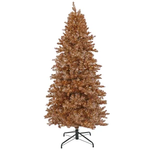 10 ft.Pre-Lit Christmas Rose Gold Tree, Plug-In